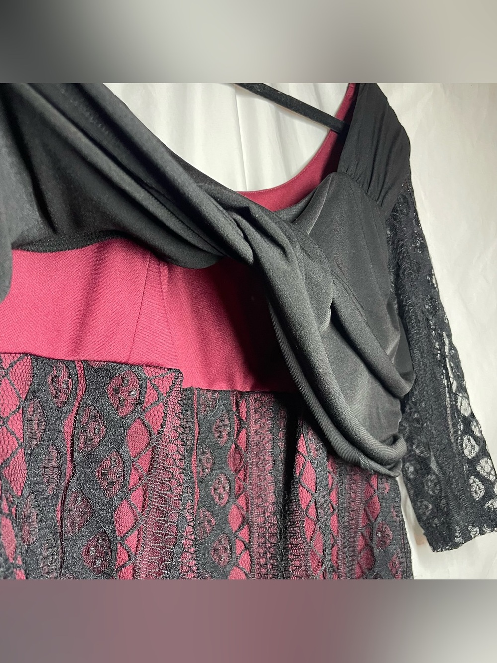 Kiyonna Red & Black Lace A-line Dress Size 2X Women's - Picture 9 of 15